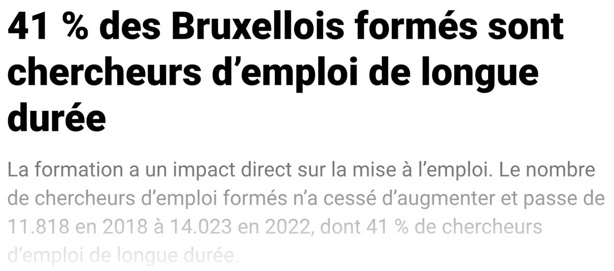 Extrait de presse, La Capitale : "41 % des formés sont chercheurs d’emploi de longue durée"